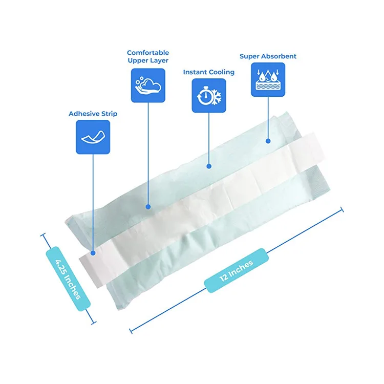 2 in 1 Absorbent Maxi Pads Perineal instant cold pack single use postpartum ice compress for after birth