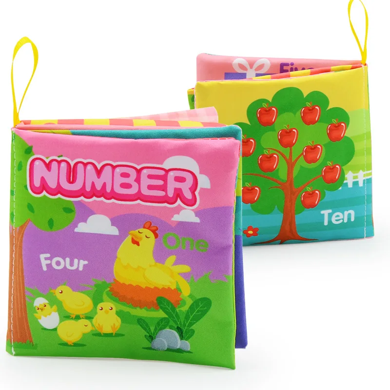 Baby Cloth Book Preschool Education Soft Chewable Durable Classic Cognitive Training Color English Version Touch Cloth Book