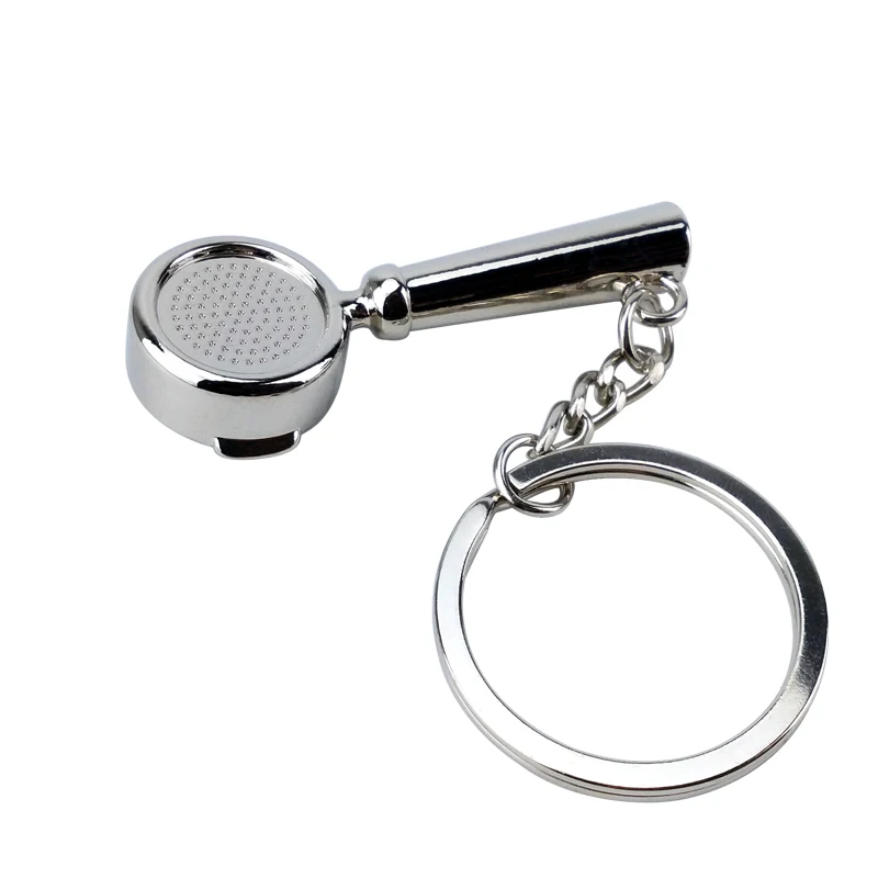 High Quality Custom logo 3d Metal Coffee Keychain