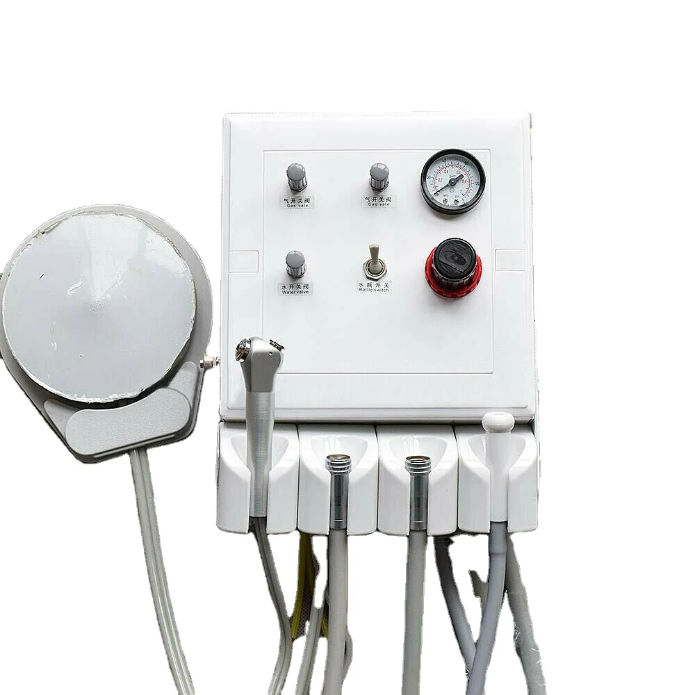 Portable Dental Turbine Unit 3 Way Straw Wall Hanging Type 4 Holes Weak Suction