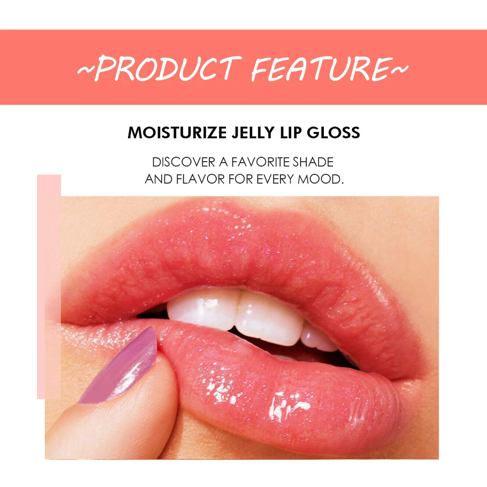 
Hot Selling 12 Colors Watery Lip Gloss Nourishing Luminous Lip Cosmetics Brilliant Custom Dazzling Moisturizing Liquid Lip Gloss 