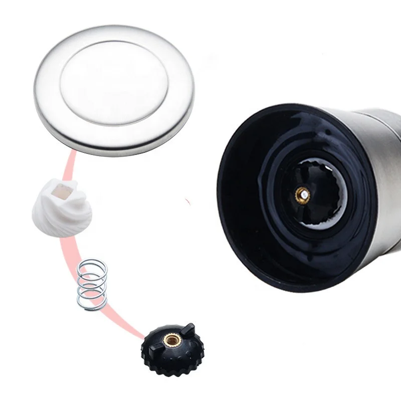 Glass Pepper Grinder Mill Stainless Steel Pepper Grinder