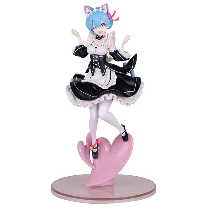 23cm Anime Re Life in a Different World from Zero/Re: Zero Rem Cartoon Character Collectible PVC Action Figure Toy