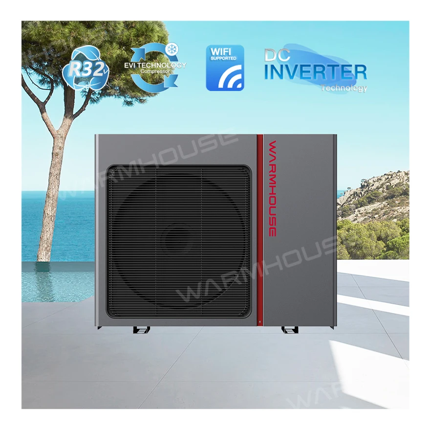 Domestic Monoblock EVI Technology 9kW Air Source Heat Pump R32 DC Inverter Heat Pump House Heating Cooling and Hot Water