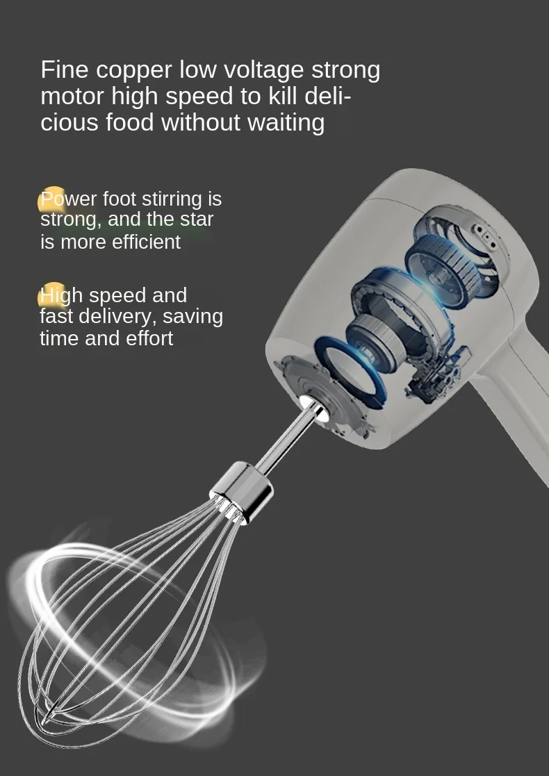 Tommygo 2021 new egg beater electric household wireless small full automatic cream beater manual cake baking tool mixer