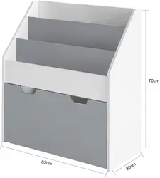 Combohome Kid Decoration Bookcase Children Kids Bookcase With Drawer And Wheels Book Shelf Storage Display Rack