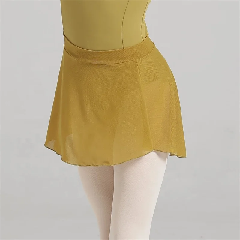 Hot Sale Many Colors High Quality Cheap Kids Girls Child Dance Wear Spandex Mesh Ballet Skirts