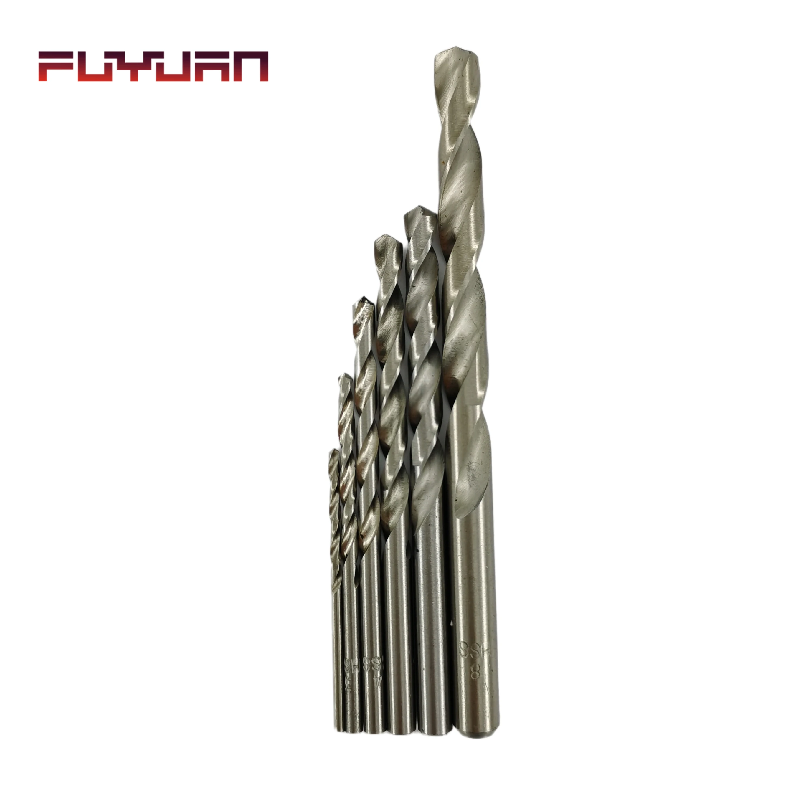 FLYJAN High Speed Steel 2-8mm Din338 HSS Twist Drill Bit for Stainless Steel and Hard Metal Steel Drilling