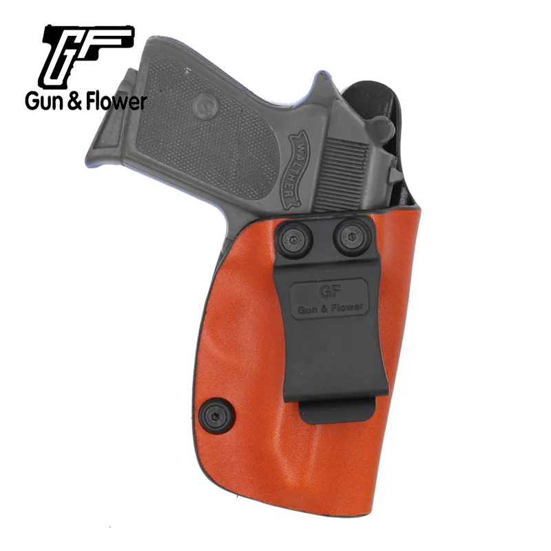  Gun&flower Outdoor Gear IWB US Kydex Inside With Genuine Leather Outside for Sig Glock 43 Taser HKVP9 Walther