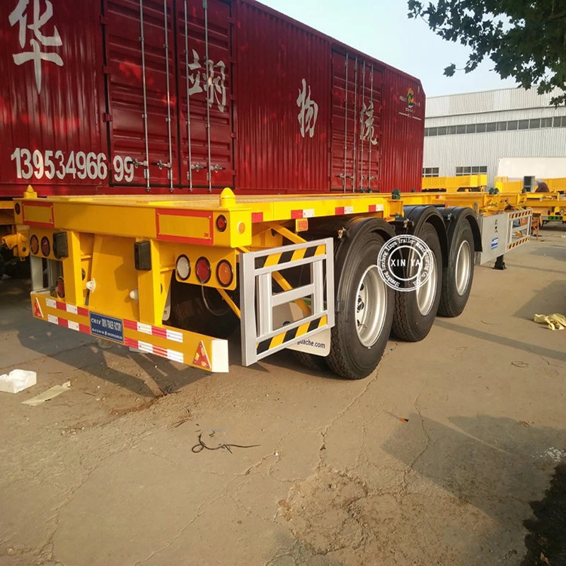 CIMC quality XINYA brand 3-Axle Skeleton Container Semitrailer 20ft 40ft Trailer Chassis