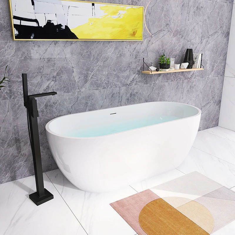 WTM-02538 custom size ice bath tub spa double indoor free standing deep soaking luxury oval acrylic bath tub