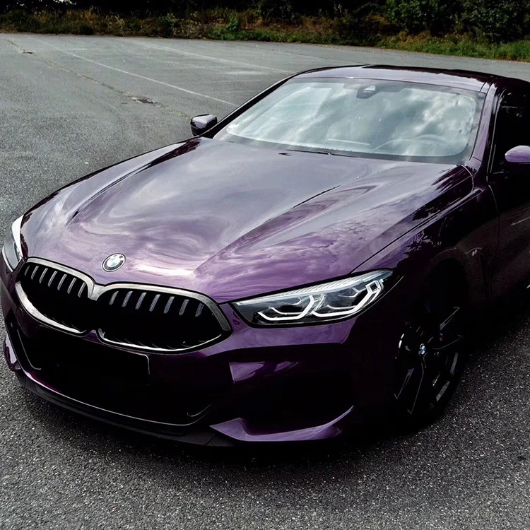 Multiple Car Body Paint Colors Change 1.52*18m Pvc Glossy Super Bright Twilight Violet Auto Vinyl Wrapping Sticker Film