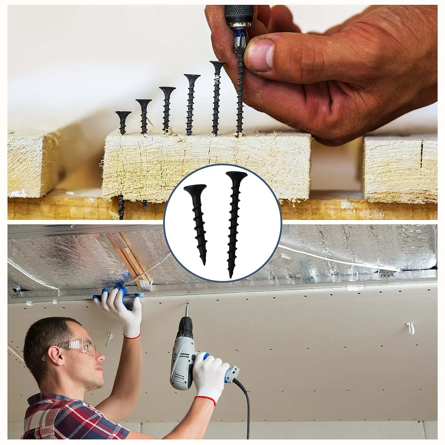 Высокопроизводительный стальной черный фосфатный Горн для гипсокартона винт