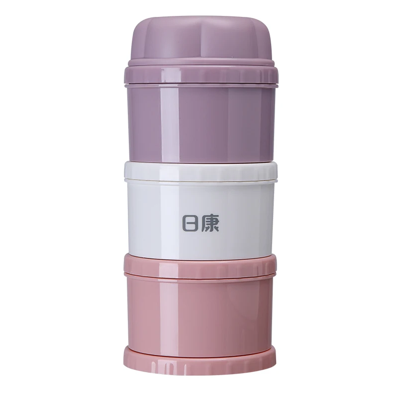 Food Grade Plastic 3 Layers Baby Formula Infant Milk Powder Dispenser Infant Container Dispenser Snacks Storage Box
