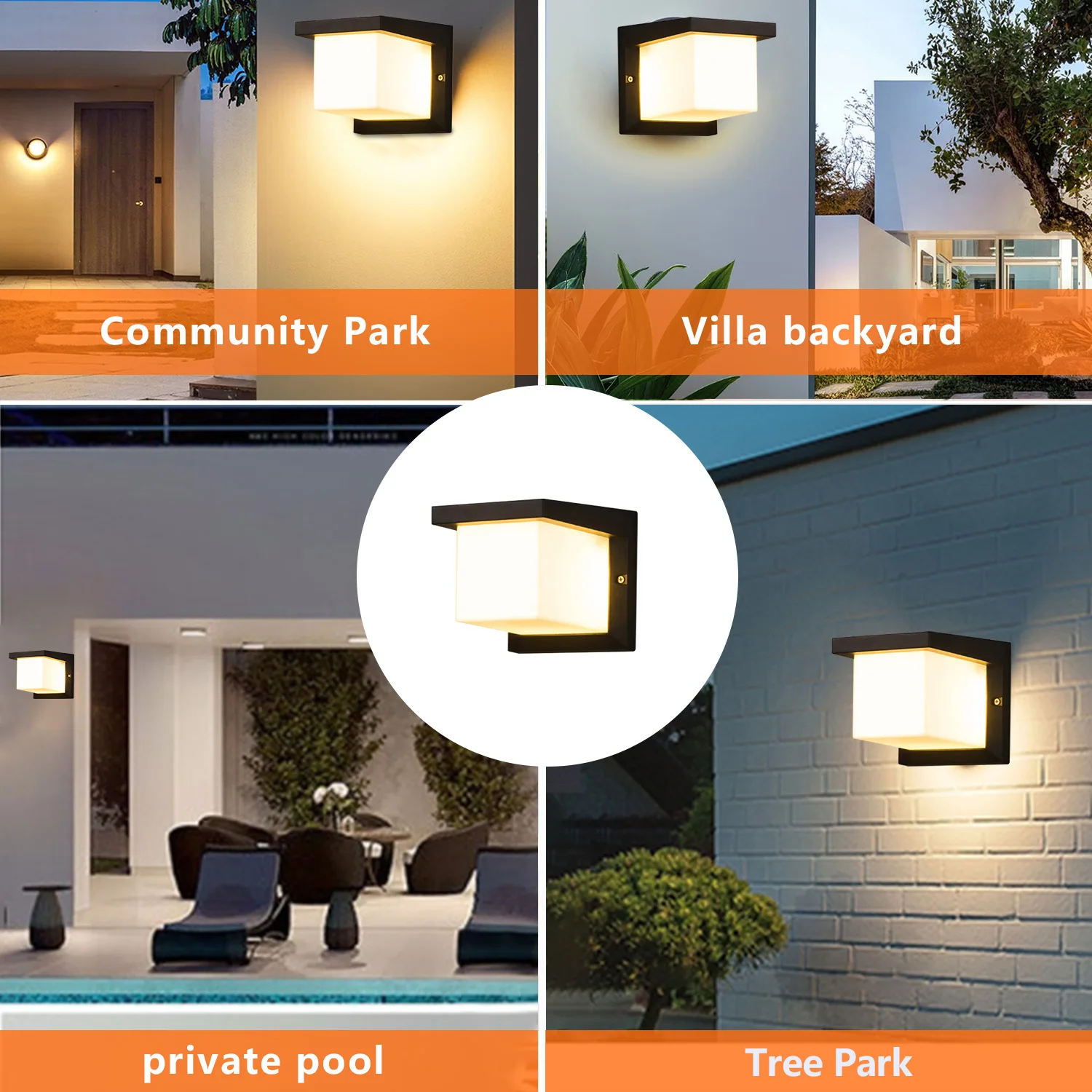 Aluminum Waterproof Garden LED Outside External Sconce Exterior Wall Light Outdoor Wall Lamp Outdoor Wall Light for Home Outdoor