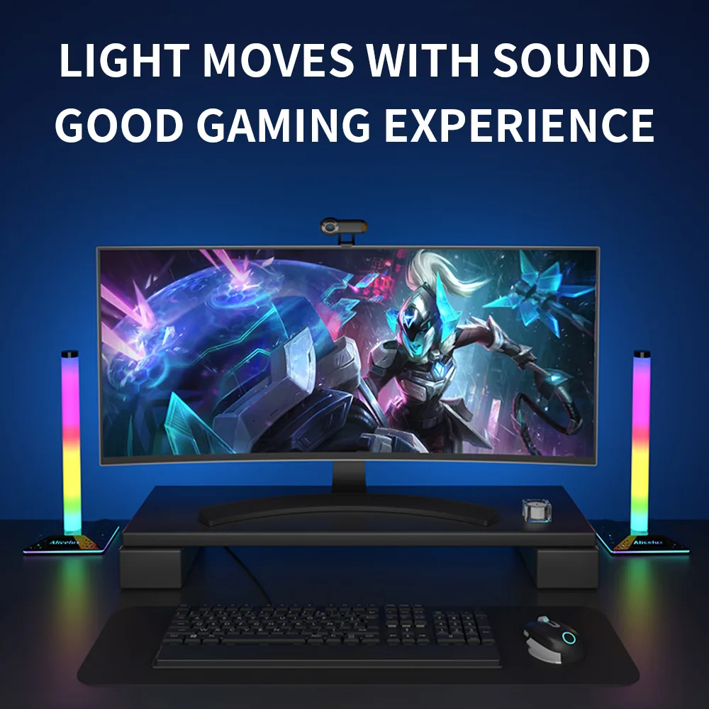 RGB Backlight Lamp RGB IC Color Changing Sync to Music with Smart APP Control Atmosphere Light