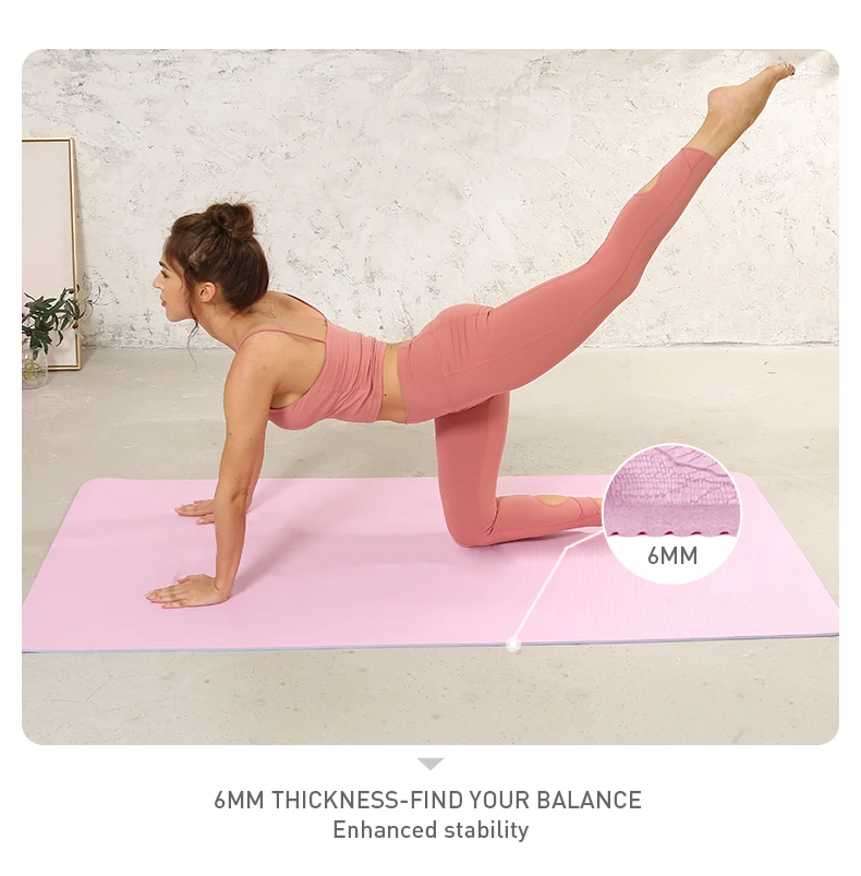 SHENGDE Free Sample High Quality Durable Custom Logo New Design Print TravelPilates Mats Eco Friendly Non Slip Yoga Mat