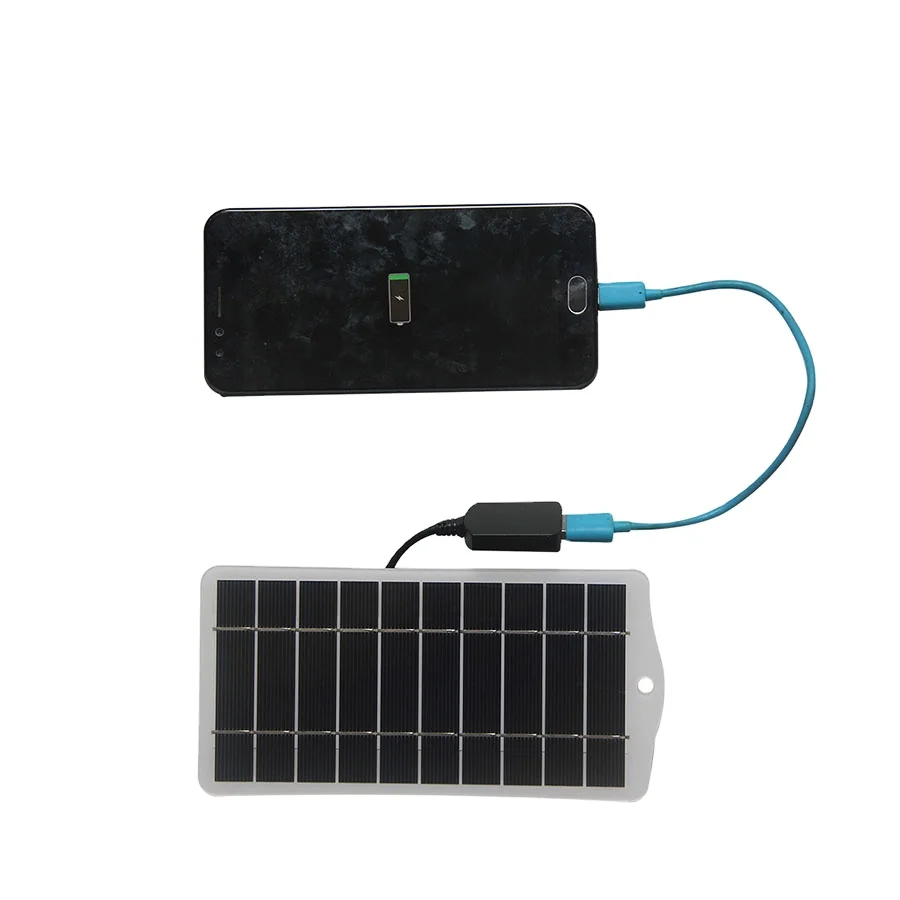 Portable 2.5W Solar Panel Charger for iphone Mobile 5V Power Charging 3.7V Battery
