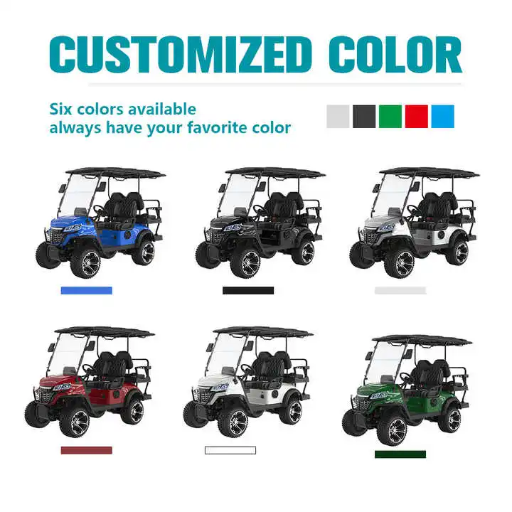 Hot Selling 4 Seats Golf Cart Electric 72V Motor New Design Off Road Electric Golf Cart