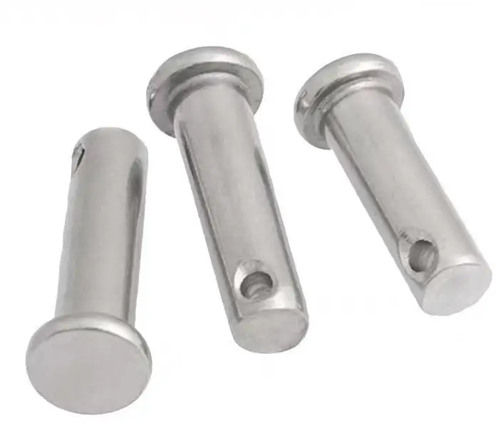 DIN1444 Carbon Steel Cotter Pin with Single Hole Flat Head Solid Rivets 304 Stainless Steel 5mm x 40mm DIN Standard Clevis Pin