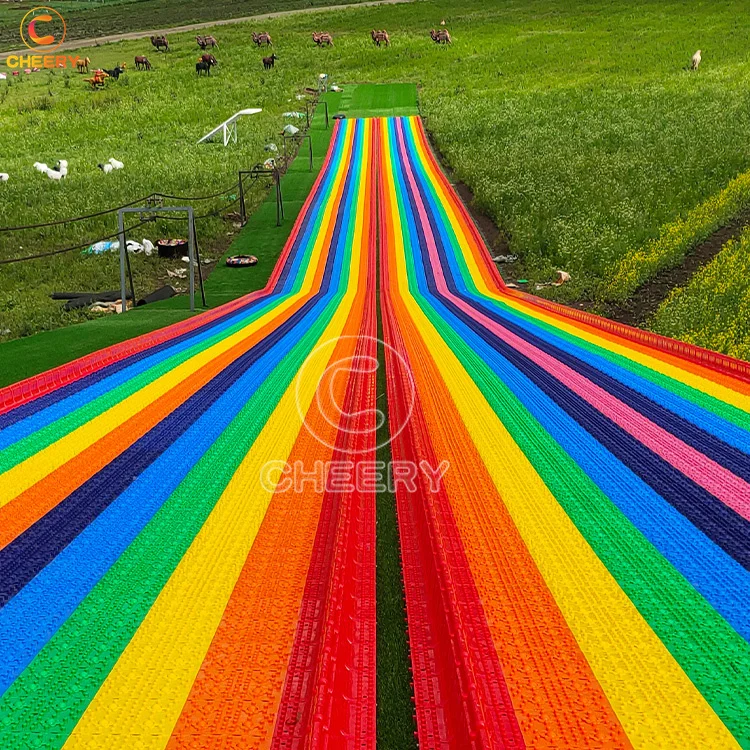 Cheery Amusement one-stop service amusement park no foundation Rainbow Slide grass slide plastic slide