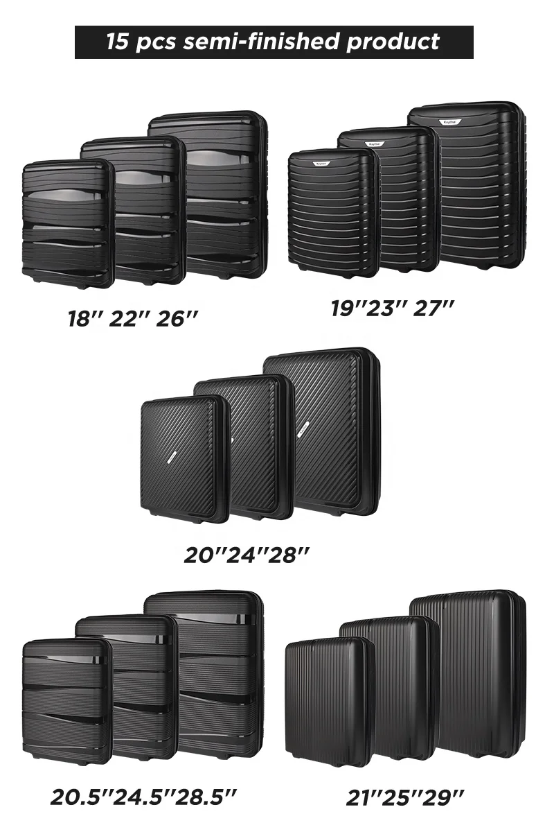 18-29 дюймов PP багажный набор из 15 шт. внутри друг друга