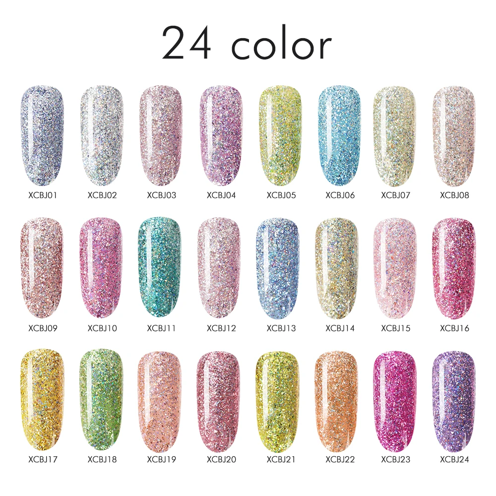 Mobray 2019 Hot Sale  Classic series 12 ml  Glitter diamond Gel Nail Polish