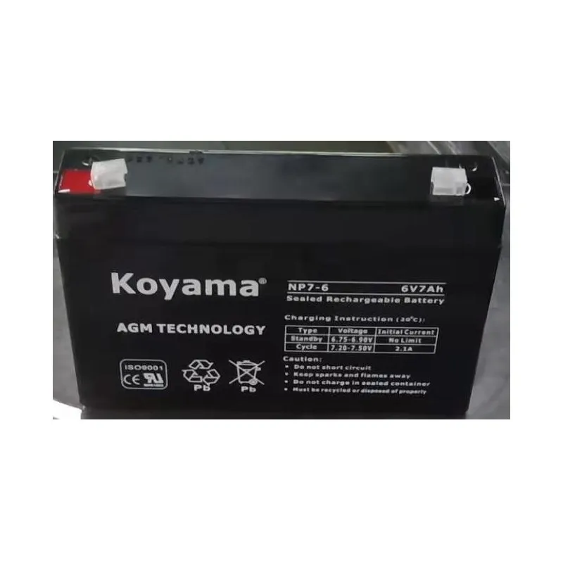 6V 7AH Sealed Rechargeable Battery