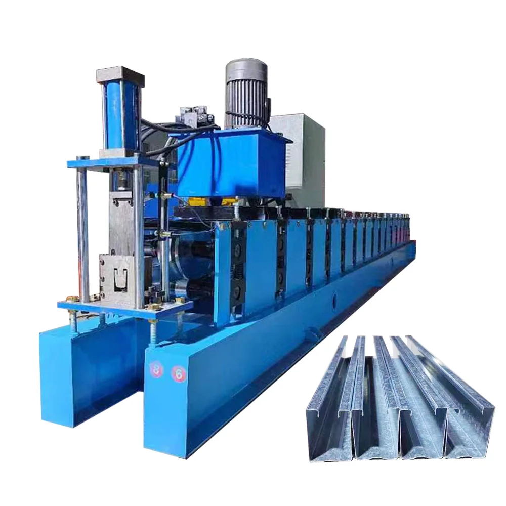 Shutter Door C Channel U Profile Guide Rail Making Machine Din Rail Roll Forming Machine