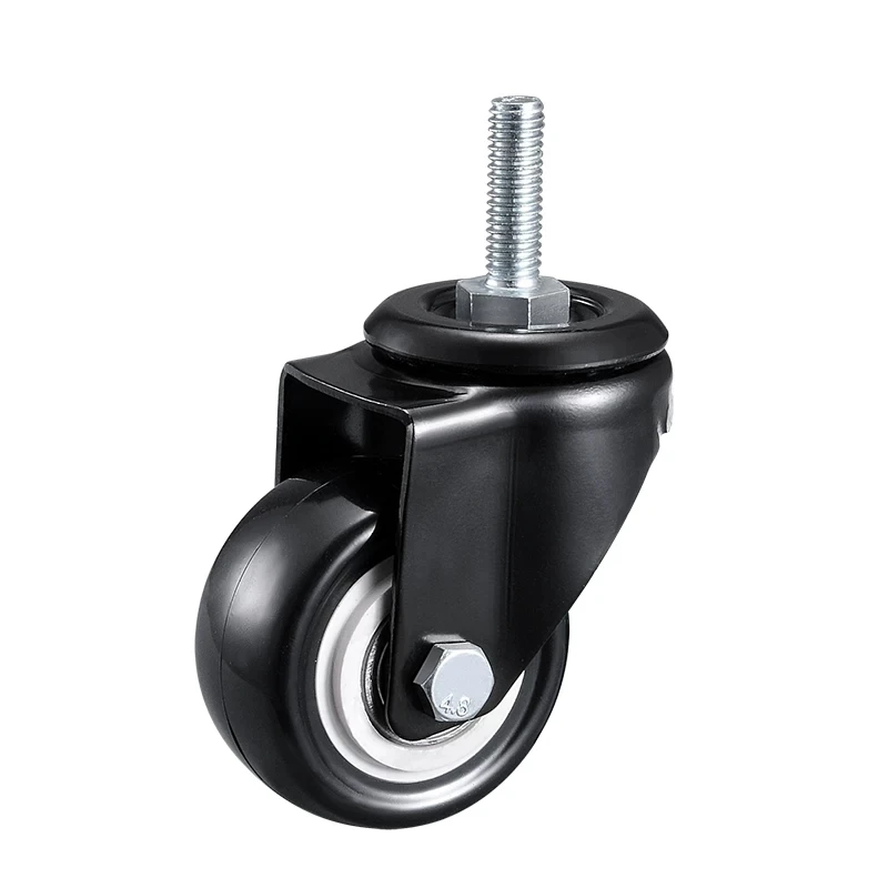 
Stamping Iron Bracket Light Duty PU Caster Wheels 