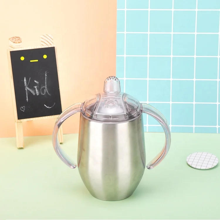 
Hot Sales Double Wall Insulated Safe Sippy Water Bottle Toddler Stainless Steel Sippy Cup With Handle 