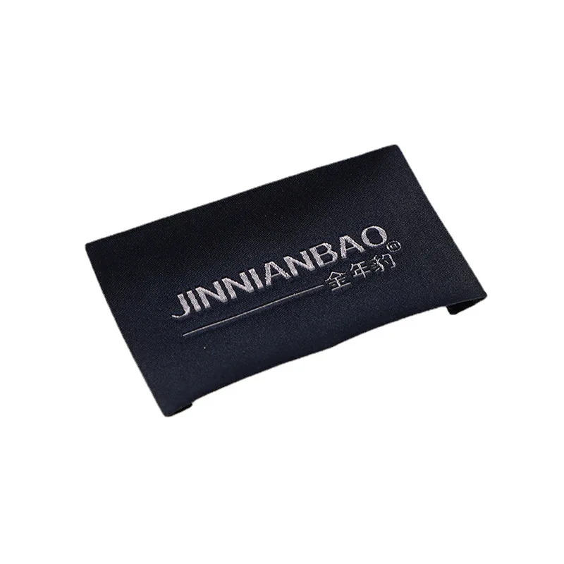 Factory Wholesale Custom Brand Name Clothes Labels Straight Cut Damask Personal Design Logo Print Woven Labels For Clothing
