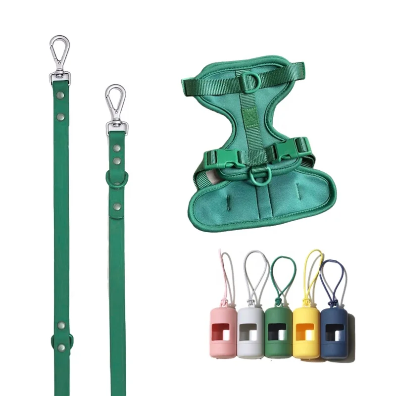 Hot Sale 2023 Manufacturers Luxury design Custom Nylon Adjustable Durable Training Dog Harness leash and collar set