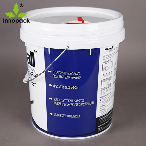 18Liter China Manufacturer Round Plastic Paint Pail with Metal Handle and Lid 18L Hot Sale Plastic Paint Bucket
