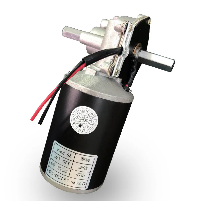 Factory Cost Dc Brush Electric Motors Low RPM Dc Motor with Dual Shaft D76R-12120-25