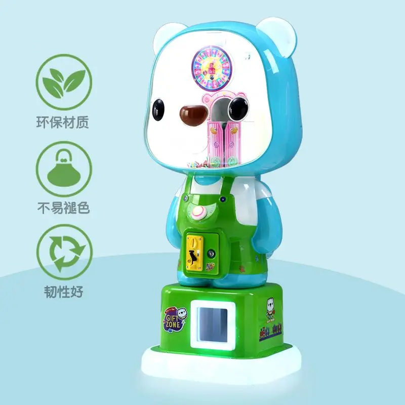 ABS material cute bear candy vending machine commercial game gifts machine children cheap coin operated vending machine