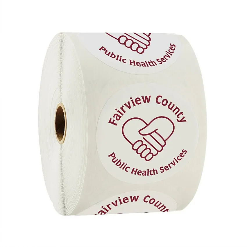 Custom Self Adhesive Label Sticker Wholesale Paper in Roll with Removable Glue