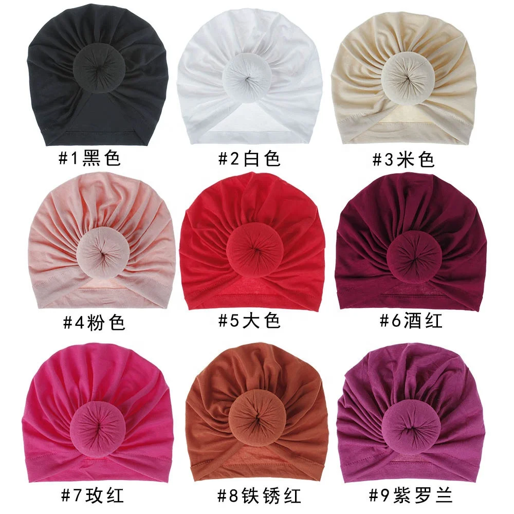 
Hot style Kids Hats With Doughnut Cloth Beanie Colorful New Born Infant Baby Hats 