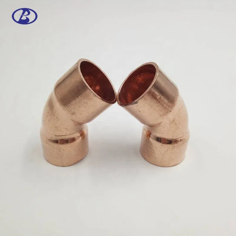 25mm Inner Diameter China Pipes Fittings 45 Degree Copper Fittings Elbow