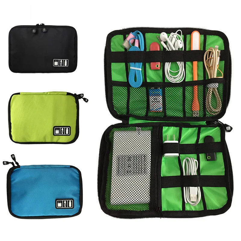 OEM acceptable cable organizer bag portable multifunctional digital storage pouch usb charger earphone storge cable bag