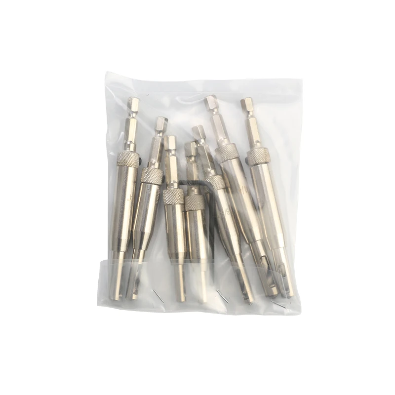 7pcs Hex Shank Self Centreing Cabinet Hinge Drill Bit  For Wood Working With Hex Wrench
