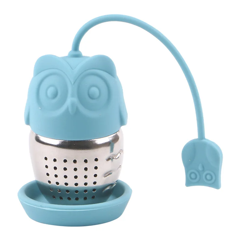 Owl Shape Funny Portable Stainless Steel Tea Pot Filter Mini Milk Tea Strainer