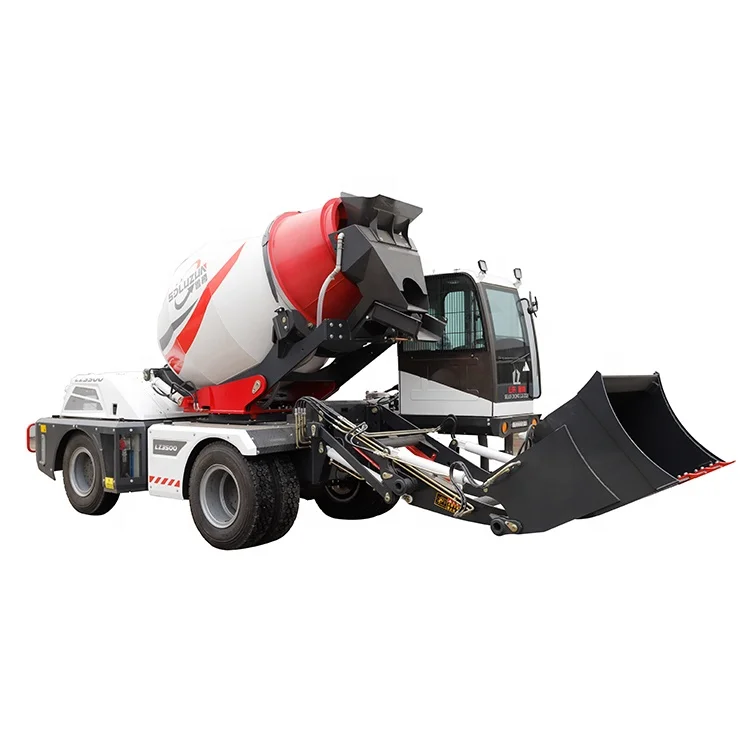 LUZUN LZ3500R new design Concrete Mixer Trailer For Sale/Self Loading Mobile Concrete Mixer