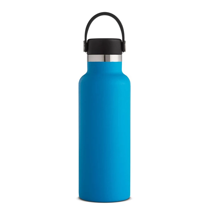 500ml Eco-friendly double walled insulated pretty stainless steel hip flask sport water bottle thermos with strong flex lid