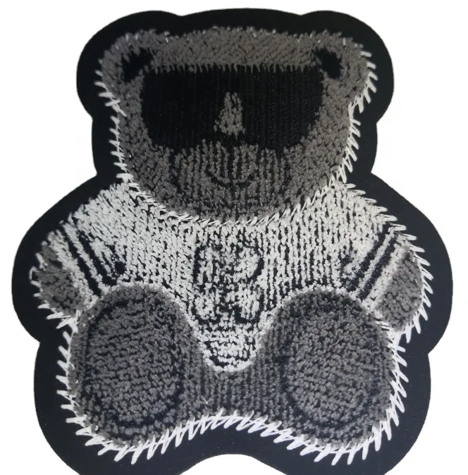 Custom Bulk Heat Press Chenille Embroidery Patch  Heart  Iron On Embroidery Towel Patch For Hoodies