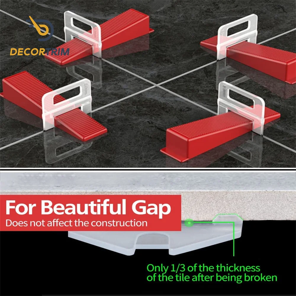 1.5mm Tile Leveling System Tile Spacers Clips For Between Walls