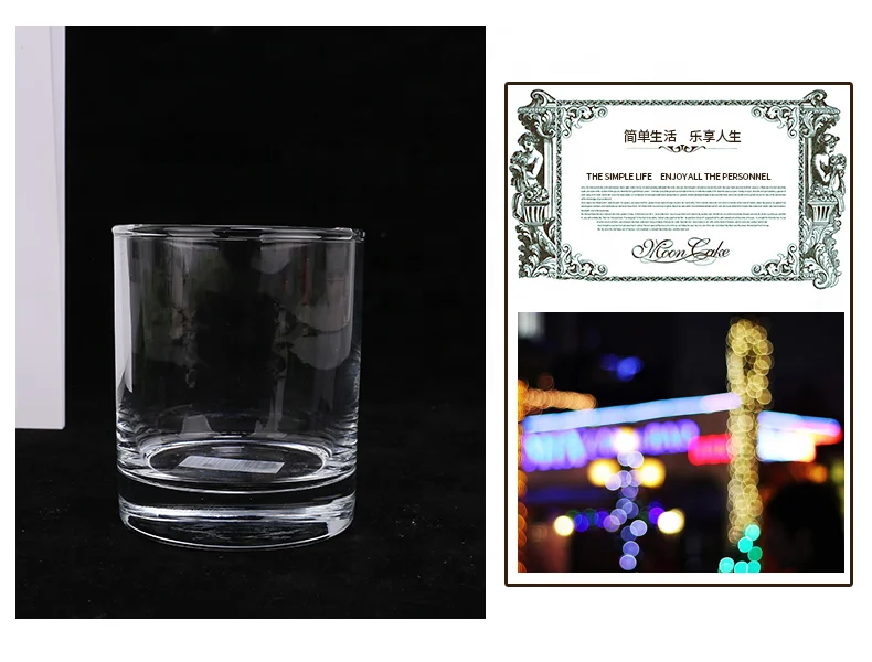 2020 Best Selling Excellent Quality Customized Logo Small Round Clear Glass Candle Jar for Candle Making