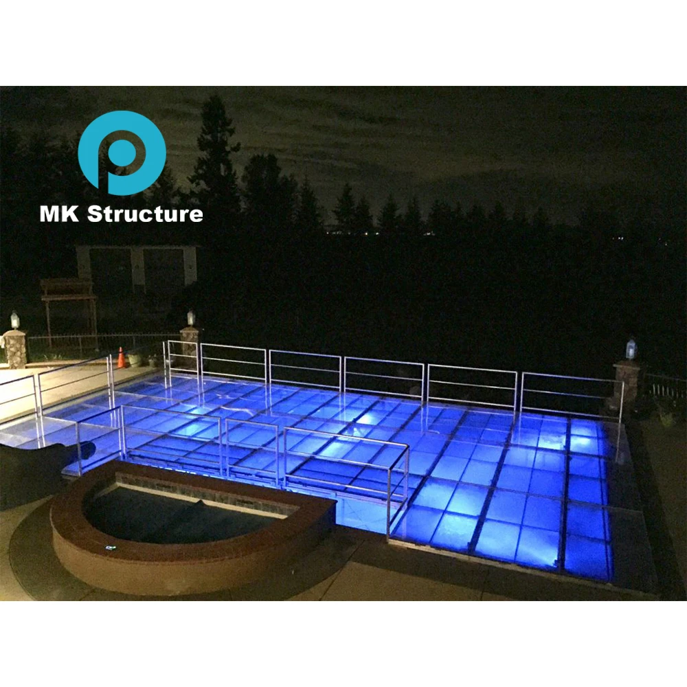 Transparent Glass Stage/ Acrylic Stage Platform/ Wedding Concert Dance Floor Used For Banquet Swimming Pool