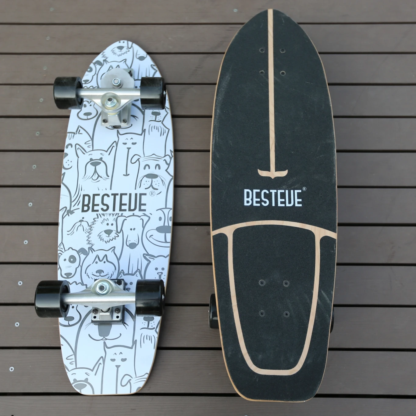 Pu Wheels Surfskate Cruiser 7ply Canadian Maple Deck Surfskate Skateboard For Sale