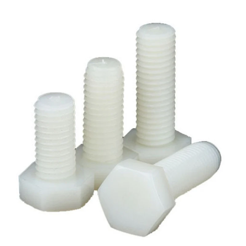 nylon bolt Factory Wholesales Nylon Outer Hexagonal Bolt White Plastic Screw Machine Screw M3-M10 PA66